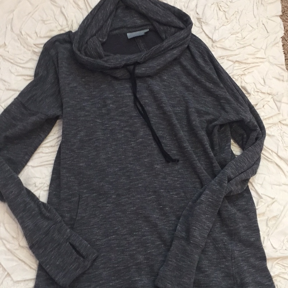 Athleta gray cowl neck sweatshirt size large